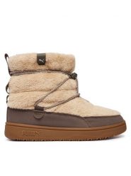 Puma Śniegowce Snowbae Suede Wns 402175 Beżowy. Brązowe śniegowce Puma, bez wzorów, ze skóry, bez zapięcia. Za 349.99 zł.