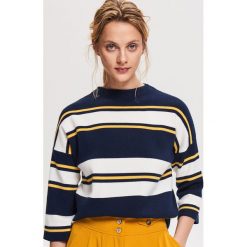 Sweter w paski - Granatowy. Swetry marki Reserved. Za 99.99 zł.