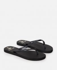 Japonki damskie Rip Curl Icons Of Surf Bloom. Czarne japonki Rip Curl, bez wzorów, z gumy. Za 73.99 zł.