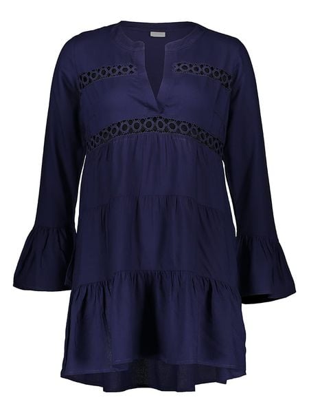 LASCANA Bluzka "Lola" w kolorze granatowym rozmiar: 36/38. Niebieskie bluzki LASCANA, bez wzorów, z wiskozy, bez kołnierzyka, bez ramiączek. Za 61.17 zł.