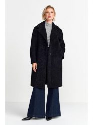 Rich&Royal Płaszcz pluszowy w kolorze czarnym rozmiar: 38. Czarne płaszcze Rich&Royal, bez wzorów, bez kaptura. Za 543.90 zł.