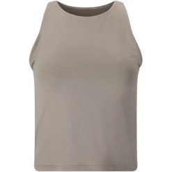 Damski tank top Athlecia Rihal. Brązowe topy Athlecia, bez wzorów, sportowe, bez kołnierzyka, bez ramiączek. Za 218.00 zł.