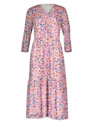 Gerry Weber Sukienka w kolorze różowo-fioletowo-kremowym rozmiar: 36. Brązowe sukienki Gerry Weber, bez wzorów, bez kołnierzyka, bez ramiączek, maxi. Za 172.08 zł.