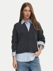 Tommy Hilfiger Kardigan Blend WW0WW52309 Szary ciemny Regular Fit. Szare swetry Tommy Hilfiger, l, bez wzorów, z kaszmiru, bez ramiączek. Za 1,099.00 zł.