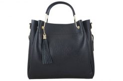 Kuferek skórzany BARBERINI'S 960-1 czarny. Czarne shopper bag Barberinis, bez wzorów, ze skóry, biznesowe, do ręki, zamszowe, bez dodatków. Za 339.99 zł.