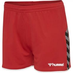 Spodenki sportowe Hummel Authentic Charge Poly Shorts. Czerwone szorty sportowe Hummel, bez wzorów, na fitness i siłownię. Za 50.00 zł.