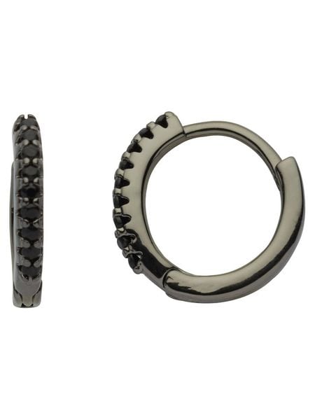 U.S. Polo Assn. Kolczyki-kreole z kryształami rozmiar: onesize. Czarne kolczyki U.S. Polo Assn., z kryształem, metalowe. Za 96.37 zł.