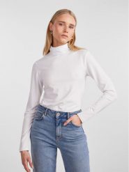 Pieces Golf 17108494 Biały Slim Fit. Białe swetry Pieces, xl, bez wzorów, z bawełny, bez ramiączek. Za 59.99 zł.