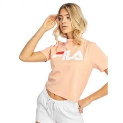 Koszulka sportowa damska Fila 681267A030. Brązowe t-shirty sportowe Fila, s, bez wzorów, z bawełny, bez ramiączek. Za 201.00 zł.