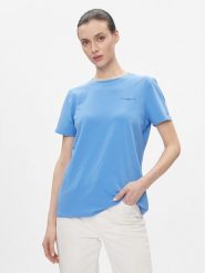 Tommy Hilfiger T-Shirt 1985 WW0WW37877 Niebieski Regular Fit. Niebieskie t-shirty Tommy Hilfiger, s, bez wzorów, z bawełny, bez kołnierzyka, bez ramiączek. Za 129.99 zł.