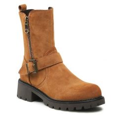 Botki Clara Barson. Brązowe botki Clara Barson, bez wzorów, bez obcasa, na płaskiej podeszwie, bez zapięcia. Za 159.99 zł.