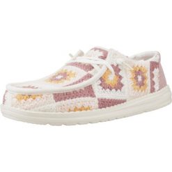 HEYDUDE Damskie Mokasyny Wendy Cottage Crochet. Brązowe mokasyny Hey dude, bez wzorów, z materiału. Za 229.00 zł.