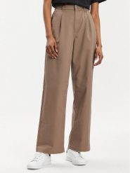 Converse Spodnie materiałowe 10026054-A02 Beżowy Wide Leg. Brązowe spodnie materiałowe Converse, bez wzorów, z bawełny. Za 399.99 zł.