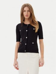 ARTIGLI Kardigan ACMA001877 Czarny Regular Fit. Czarne swetry Artigli, xl, bez wzorów, z wiskozy, bez ramiączek. Za 229.99 zł.