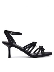 Buffalo Sandały Kaida Bow 1291676 Czarny. Czarne sandały Buffalo, bez wzorów, ze skóry, bez obcasa, na szpilce, bez zapięcia. Za 349.99 zł.