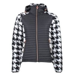 Kurtka z kapturem zapinana na zamek, dwumateriałowa, z naszywką na piersi, w kra. Czarne kurtki Peak Mountain, xl, z aplikacjami, z materiału, eleganckie, z kapturem. Za 369.65 zł.