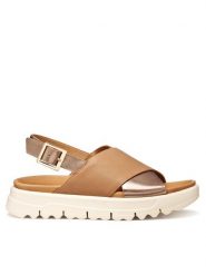 Geox Sandały D Xand 2.1S D45SZE 043CF C5242 Beżowy. Brązowe sandały Geox, bez wzorów, ze skóry, bez obcasa, na płaskiej podeszwie, bez zapięcia. Za 459.99 zł.