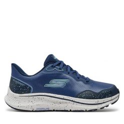 Buty na siłownię Skechers. Niebieskie buty treningowe Skechers, bez wzorów, bez zapięcia, na fitness i siłownię. Za 219.99 zł.