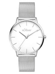 S.Oliver Zegarek kwarcowy w kolorze srebrno-białym rozmiar: onesize. Szare, analogowe zegarki S.Oliver, metalowe. Za 173.99 zł.