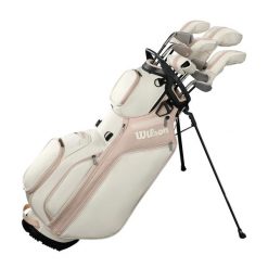 Zestaw golfowy dla praworęcznych Wilson Golf Aurora Carry. Białe swetry Wilson, l, bez wzorów, z materiału, wakacyjne, bez ramiączek. Za 5,066.00 zł.