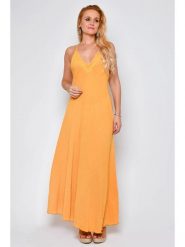 H.H.G. Sukienka w kolorze pomarańczowym rozmiar: onesize. Pomarańczowe sukienki H.H.G., bez wzorów, z bawełny, bez kołnierzyka, bez ramiączek, maxi. Za 132.05 zł.