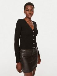 Pinko Kardigan Tilacino 104247 A18M Czarny Regular Fit. Czarne swetry Pinko, m, bez wzorów, z wełny, bez ramiączek. Za 509.99 zł.