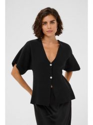 Kaffe Kardigan w kolorze czarnym rozmiar: XL. Czarne swetry Kaffe, xl, bez wzorów, bez ramiączek. Za 208.99 zł.