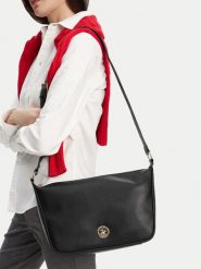 Beverly Hills Polo Club Torebka CEO-BHPC-L-001-08 Czarny. Czarne listonoszki Beverly Hills Polo Club, bez wzorów, ze skóry, bez dodatków. Za 159.99 zł.