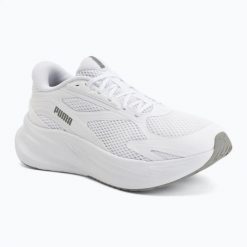 Buty do biegania PUMA MaxStride Lite LS. Białe buty do biegania Puma, bez wzorów, z materiału, bez zapięcia, do biegania. Za 239.99 zł.