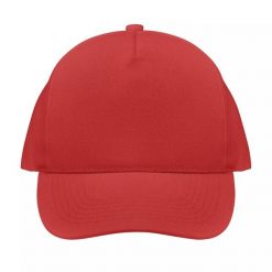 Czapka baseballowa 5-panelowa Sol's Seoul. Czerwone czapki z daszkiem SOL'S, bez wzorów. Za 30.00 zł.