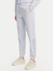 DKNY Spodnie dresowe DP5P3585 Błękitny Regular Fit. Niebieskie spodnie dresowe DKNY, bez wzorów, z bawełny. Za 169.99 zł.