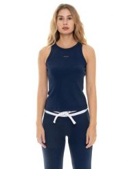 Damska sportowa koszulka bez rękawów. Niebieskie t-shirty sportowe LEONE 1947 APPAREL, s, bez wzorów, bez ramiączek, na fitness i siłownię. Za 176.82 zł.