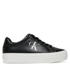 Tenisówki Calvin Klein Jeans. Czarne trampki Calvin Klein Jeans, bez wzorów, z jeansu, bez zapięcia. Za 459.99 zł.