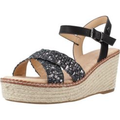 Sandały MTNG 51046M Czarny. Czarne sandały mtng, bez wzorów, z syntetyku, bez obcasa, bez zapięcia. Za 152.99 zł.