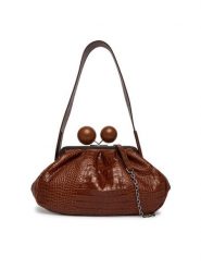 Weekend Max Mara Torebka 2615511194600 Brązowy. Brązowe listonoszki Weekend Max Mara, bez wzorów, ze skóry, bez dodatków. Za 2,259.00 zł.