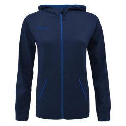 Bluza z kapturem OSHA damska jasnoniebieska. Niebieskie bluzy LEGEA, bez wzorów, sportowe, bez ramiączek, z kapturem. W wyprzedaży za 68.00 zł.