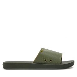 Klapki Ipanema. Zielone klapki Ipanema, bez wzorów, bez obcasa, bez zapięcia. Za 79.99 zł.