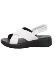 Legero Skórzane sandały "Easy" w kolorze białym rozmiar: 39. Białe sandały Legero, bez wzorów, klasyczne, z otwartym noskiem, bez obcasa, bez zapięcia. Za 217.99 zł.