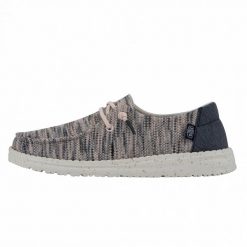 HEYDUDE Damskie Mokasyny WENDY SOX. Brązowe mokasyny Hey dude, bez wzorów, z materiału. Za 179.00 zł.