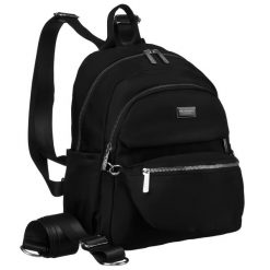 Plecak damski Peterson PTN CPY-05 czarny. Czarne plecaki Peterson, bez wzorów, bez dodatków. Za 97.99 zł.