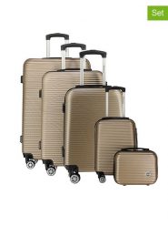 Geographical Norway 5-częściowy zestaw "Salomun" w kolorze beżowym rozmiar: onesize. Brązowe walizki Geographical Norway. Za 590.20 zł.