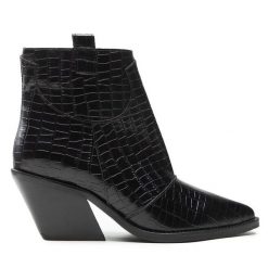 Kowbojki Rage Age. Czarne botki Rage Age, bez wzorów, bez obcasa, na słupku, bez zapięcia. Za 339.99 zł.