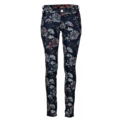 Desigual spodnie damskie Floc 30 ciemnoniebieski. Niebieskie jeansy Desigual, bez wzorów, z jeansu. W wyprzedaży za 332.00 zł.