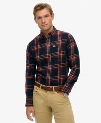 Superdry Koszula Lumberjack z długim rękawem z bawełny – Relaxed Fit. Niebieskie koszule Superdry, xl, z aplikacjami, z bawełny, klasyczne, bez kołnierzyka, bez ramiączek. Za 374.70 zł.