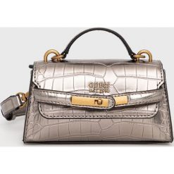 Guess torebka kolor srebrny. Szare listonoszki Guess, z aplikacjami, bez dodatków. Za 489.99 zł.