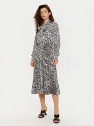 KARL LAGERFELD Sukienka koszulowa A1W13020 Biały Regular Fit. Białe sukienki KARL LAGERFELD, bez wzorów, z syntetyku, bez kołnierzyka, bez ramiączek, koszulowe. Za 759.99 zł.