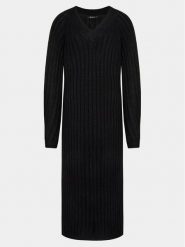 Gina Tricot Sukienka dzianinowa 20233 Czarny Regular Fit. Czarne sukienki Gina Tricot, m, bez wzorów, z dzianiny, bez kołnierzyka, bez ramiączek. Za 179.99 zł.