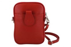 Listonoszka etui skórzane BARBERINI'S j. czerwone 887-7. Czerwone shopper bag Barberinis, bez wzorów, ze skóry, na ramię, małe, bez dodatków. Za 119.99 zł.