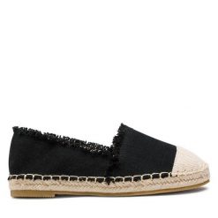 Espadryle DeeZee. Czarne espadryle DeeZee, bez wzorów, bez obcasa. Za 89.99 zł.