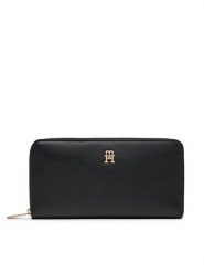 Tommy Hilfiger Portfel Th Icon Lrg Za AW0AW17744 Czarny. Czarne portfele Tommy Hilfiger, bez wzorów, ze skóry. Za 229.99 zł.